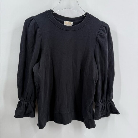 Nation LTD black sweatshirt‎ with puff sleeves size medium - Picture 1 of 6